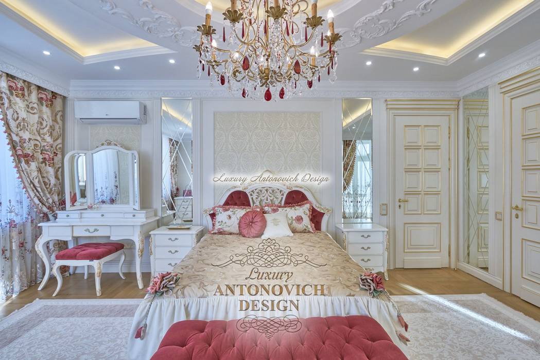 Элитный дизайн коттеджа в классическом стиле, Астана, Студия Luxury Antonovich Design Студия Luxury Antonovich Design غرفة نوم بنات