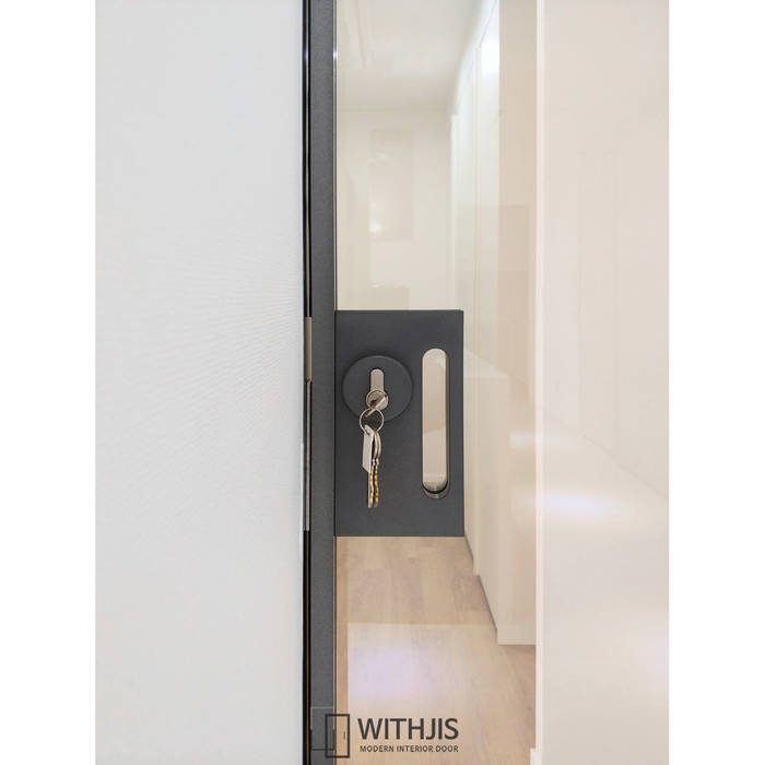 핸들일체형 수동락 WITHJIS(위드지스) 유리 문 알루미늄 / 아연