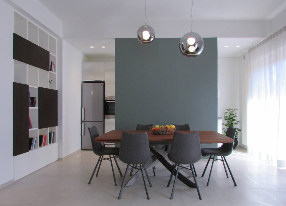 Pranzo B+P architetti Sala da pranzo moderna colore,oliva,bettazzipercoco,B+P architetti,tavolo,cattelan