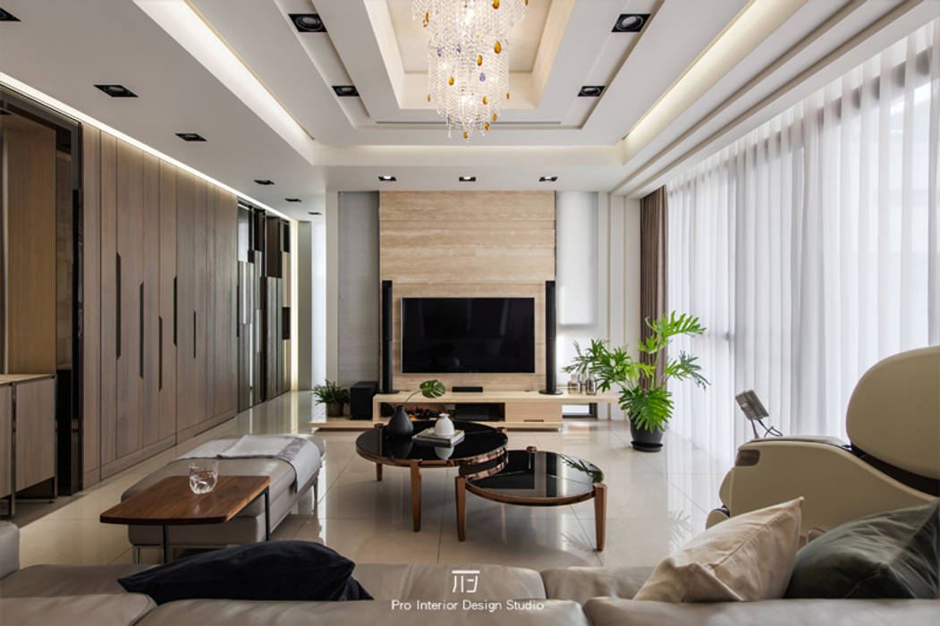 客廳 璞玥室內裝修有限公司 Living room Marble