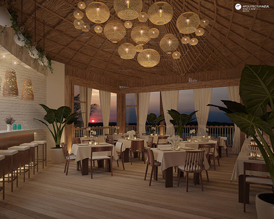Restaurante Playa ARQUITECTURAZUL Espacios comerciales Hoteles