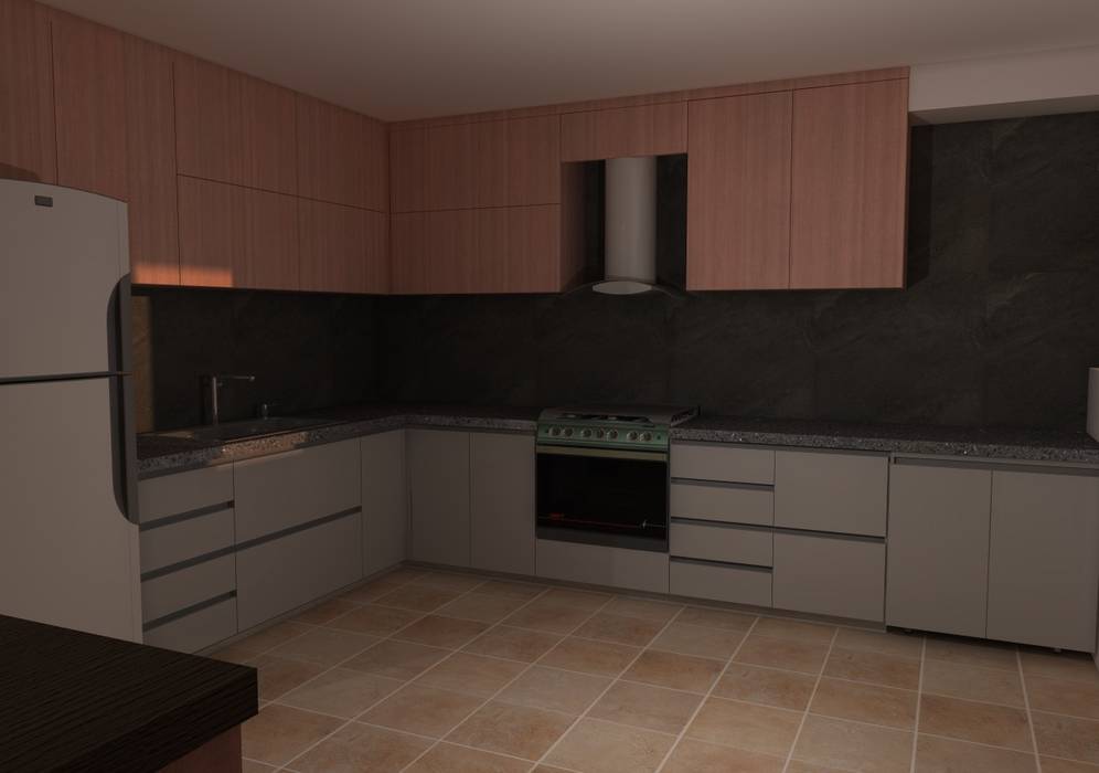 Propuesta cocina, isla móvil, CG Diseño CG Diseño Small kitchens Wood