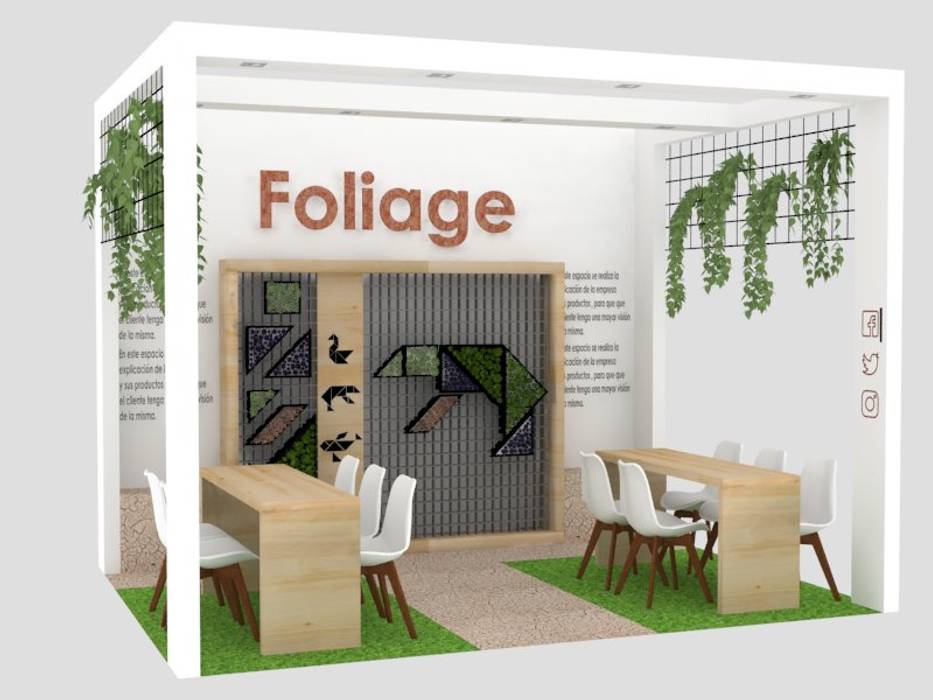 Stand FOLIAGE Decó ambientes a la medida Espacios comerciales Espacios comerciales