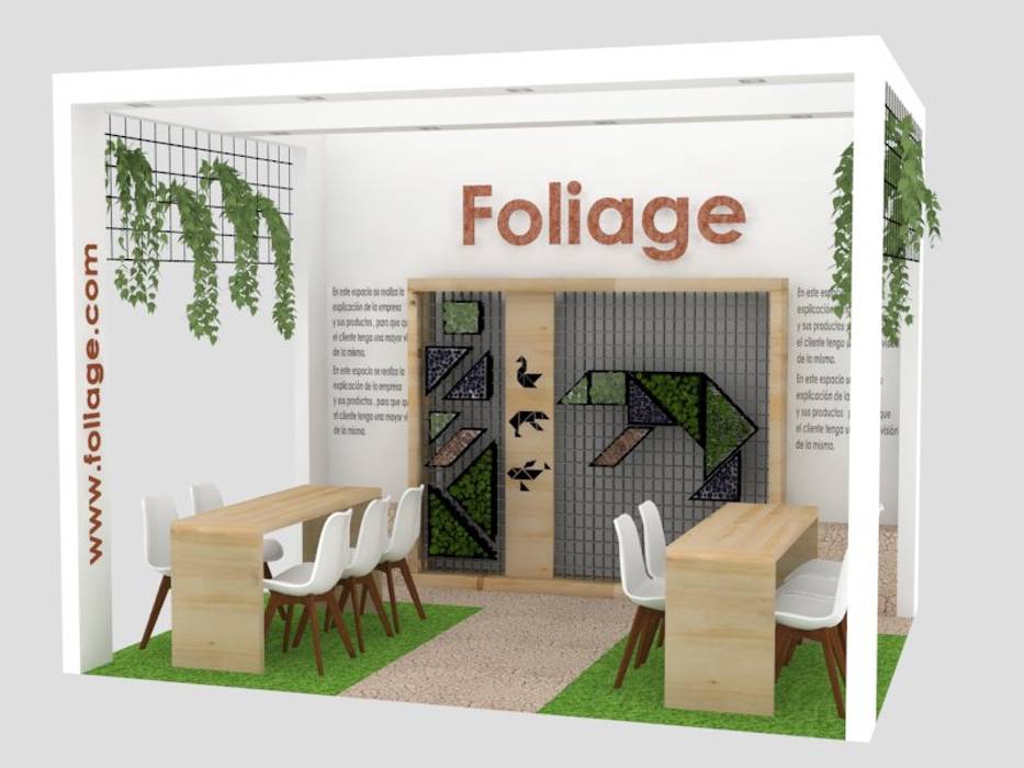 Stand FOLIAGE Decó ambientes a la medida Espacios comerciales Espacios comerciales