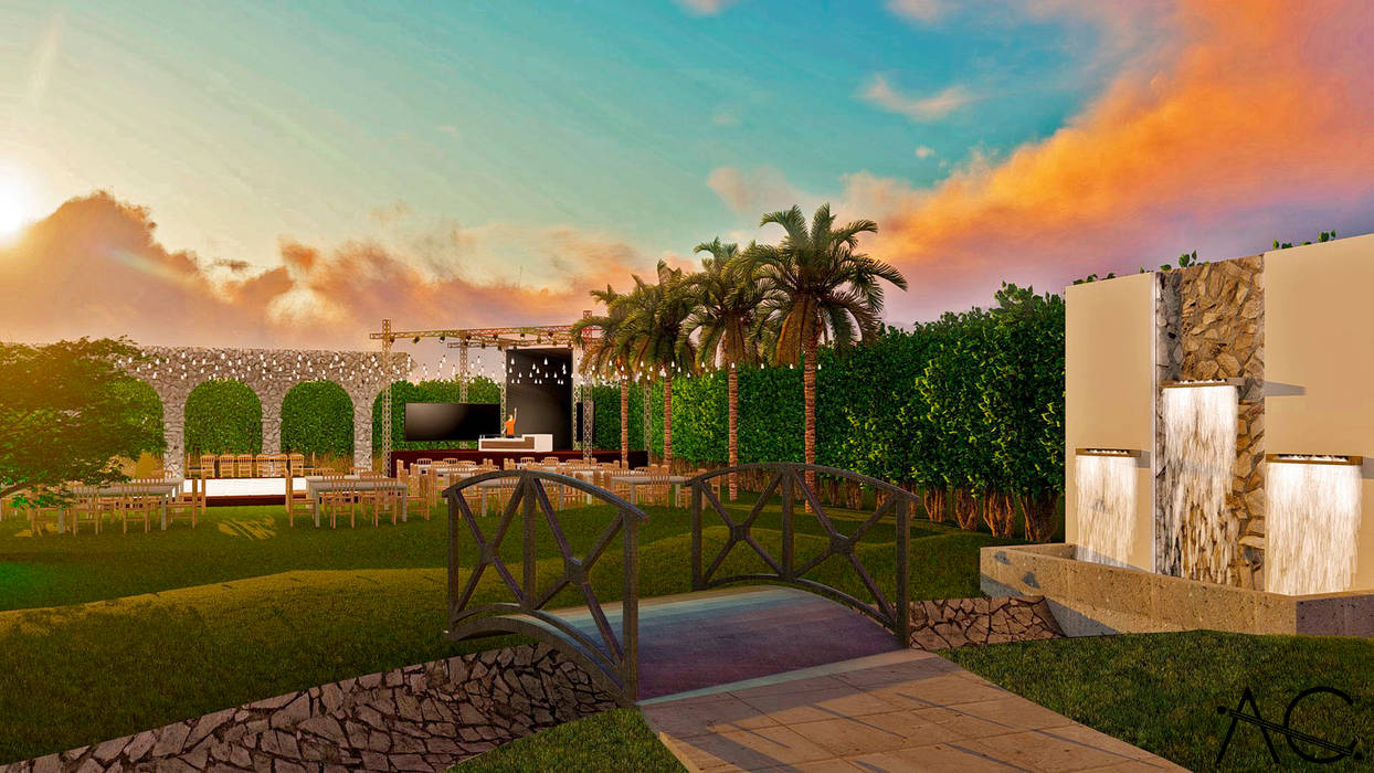 Jardin de eventos locaciones para eventos de estilo moderno de aguirre