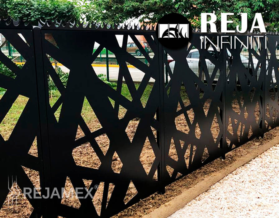 Reja INFINITI RMXLINES020-002 Rejamex Jardines en la fachada Metal reja decorativa,rejas modernas,cercas para jardin