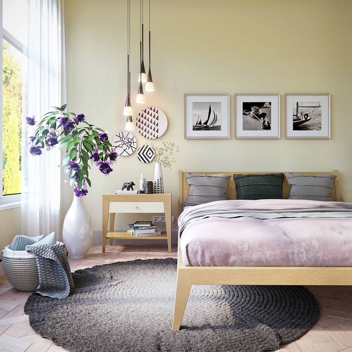 Кровать Fly , Bragindesign Bragindesign Skandinavische Schlafzimmer Holz Holznachbildung Betten und Kopfteile