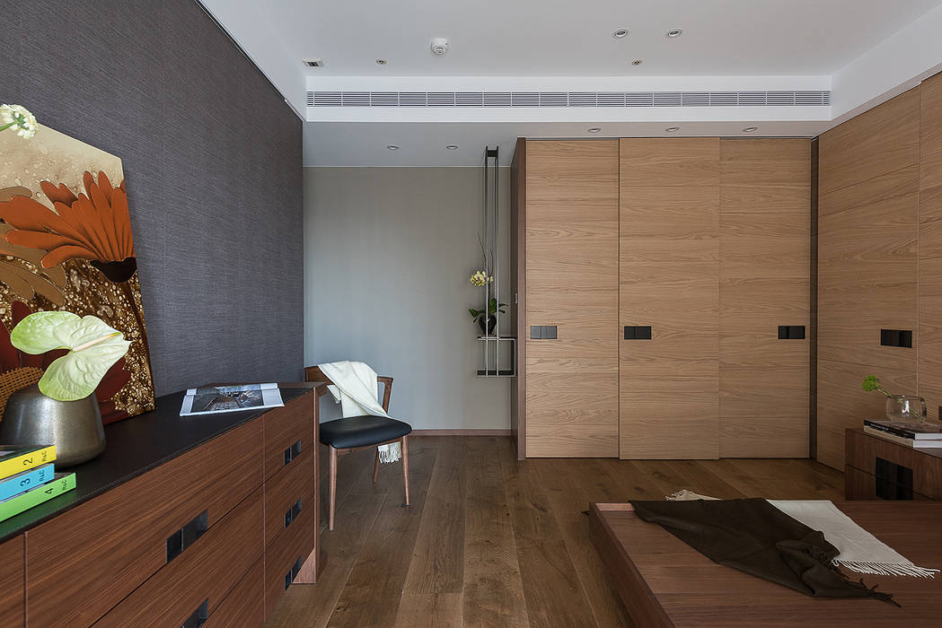 室內設計的牆壁材質與色系搭配, 宸域空間設計有限公司 宸域空間設計有限公司 Lantai