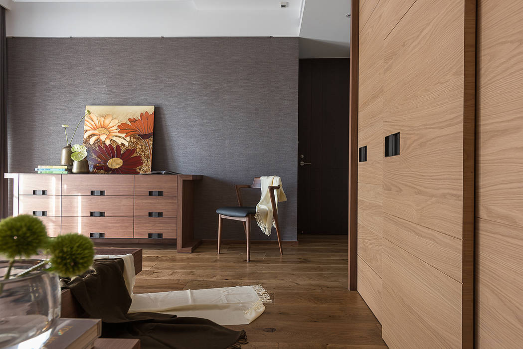室內設計的牆壁材質與色系搭配, 宸域空間設計有限公司 宸域空間設計有限公司 Pareti & Pavimenti in stile moderno