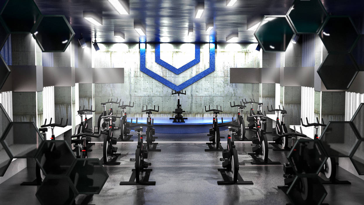 Hex Fitness, Onur Çevik Onur Çevik Industrial style gym Concrete