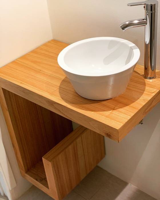 Reforma Hidalgo, Estudio Qpi Estudio Qpi Rustic style bathroom Wood Wood effect