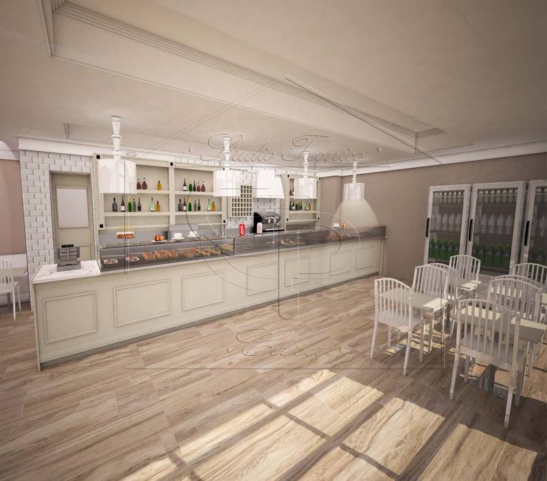 RENDERING DI UN BAR Architetto Paolo Cara rendering, bar, banco bar, stile provenzale