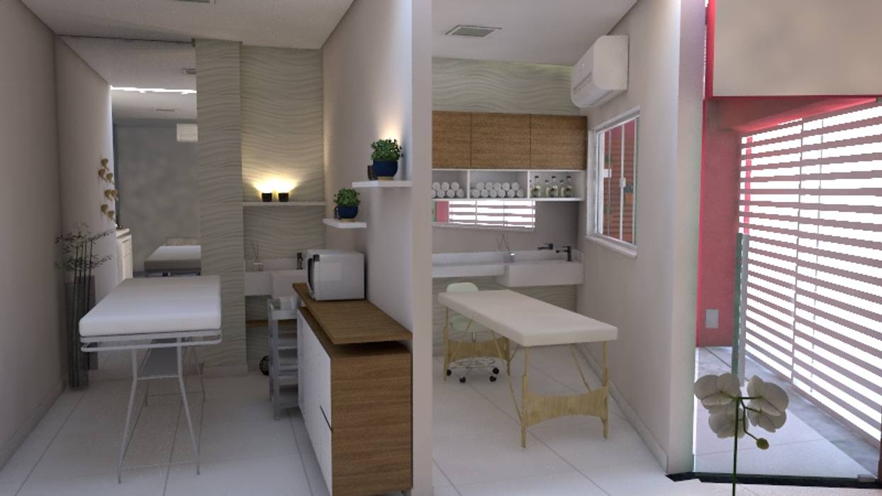 PROJETO CC - Centro de estética, Bethânia Alves Interiores Bethânia Alves Interiores พื้นที่เชิงพาณิชย์ คลินิก