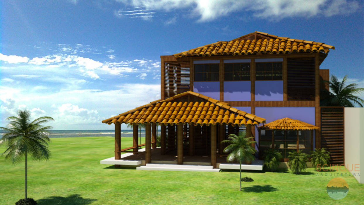 Projeto De Sobrado Casa De Praia Na Bahia Cinque Arquitetura Ltda Casas Tropicais Homify