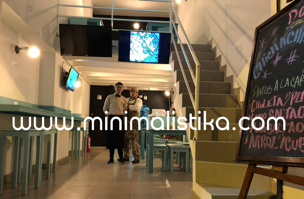 Diseño e Implementación de local Don Chicha en centro de Lima, Minimalistika.com Minimalistika.com พื้นที่เชิงพาณิชย์ แผ่นไม้อัด ห้องทำงานและสำนักงาน