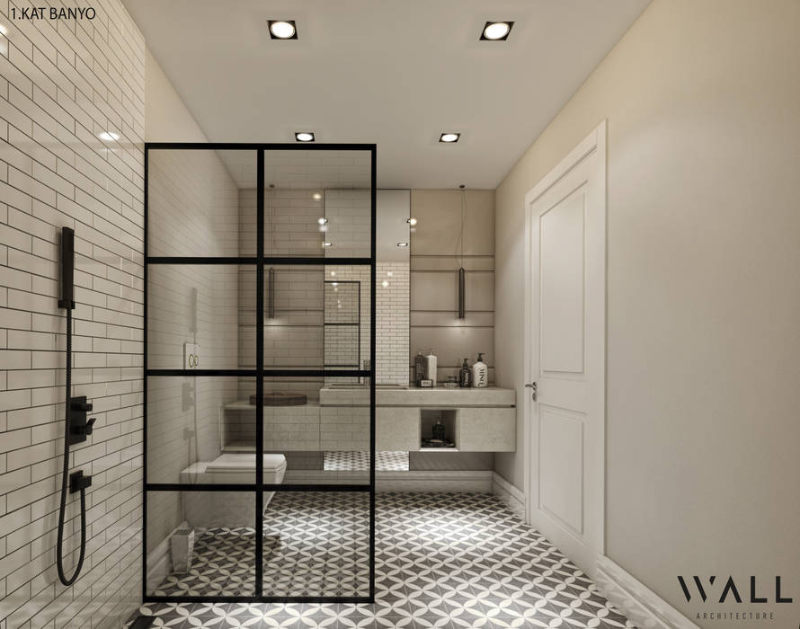 H.B. EVİ BANYO PROJESİ, WALL INTERIOR DESIGN WALL INTERIOR DESIGN Balcón