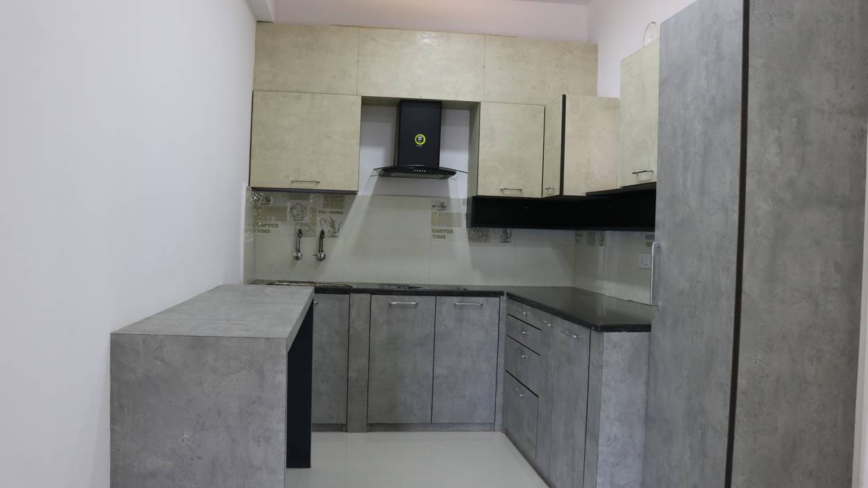 Mr Lidhin & Sona - Greenspace Hyve - 3BHK - Hyderabad, Enrich Interiors & Decors Enrich Interiors & Decors Muebles de cocinas