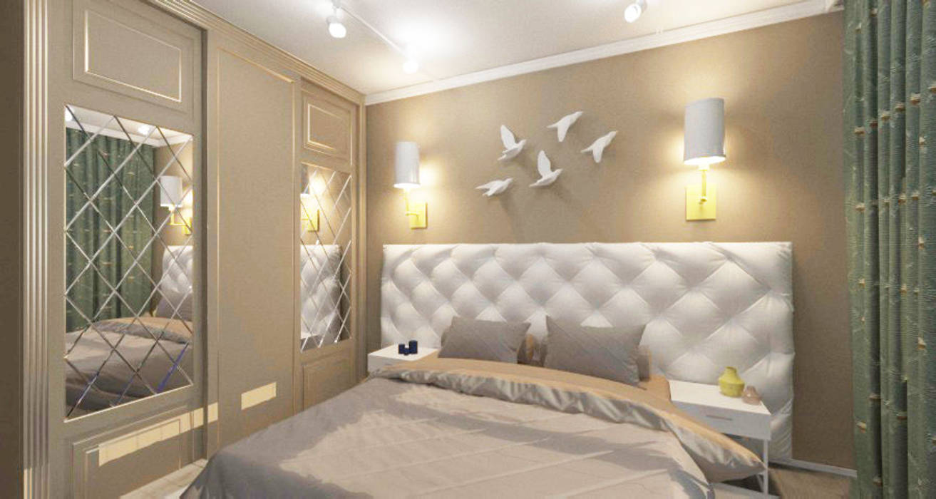 Романтичная спальня, lux.Plus lux.Plus Small bedroom Granite