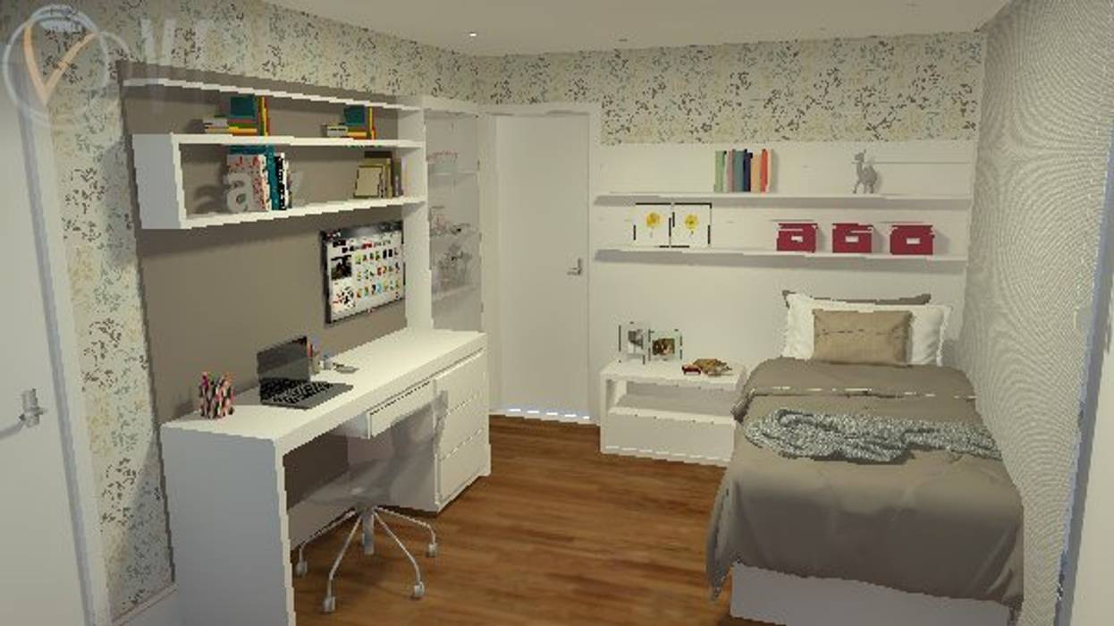 cozinha de escritório - Casa Comercial, Silvana Lima e UrbanaDI Silvana Lima e UrbanaDI ห้องนอนเด็กหญิง