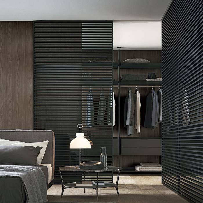 Moderne Italiaanse schuifdeuren op maat Rimadesio Stripe, Noctum Noctum أبواب منزلقة