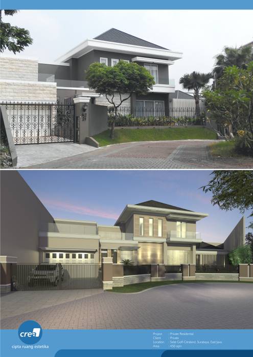 Citraland Selat Golf Residential, Crea architect Crea architect Rumah tinggal Batu Bata