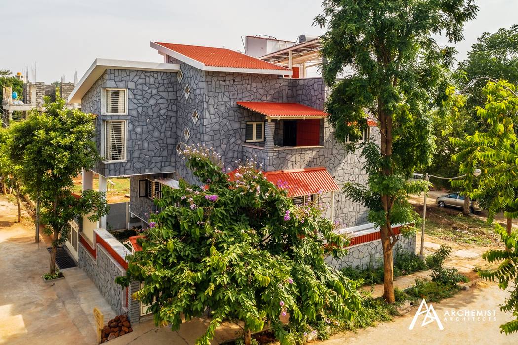 external view Archemist Architects Bungalows Stone