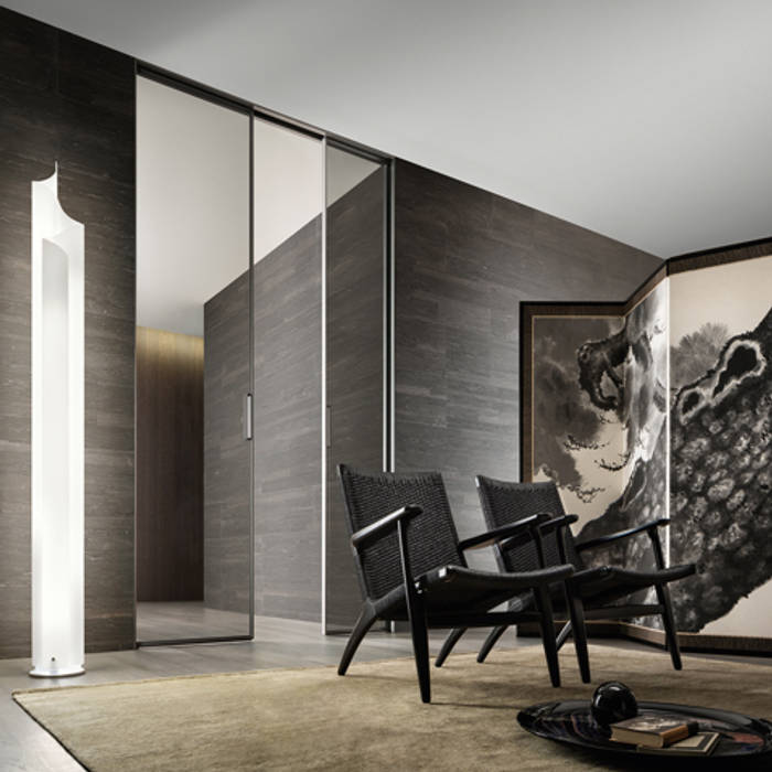 Rimadesio Zen moderne kozijnloze kamerhoge deur, Noctum Noctum Sliding doors