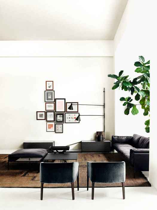 Sala de estar Nuno Ladeiro, Arquitetura e Design Salas de estar minimalistas