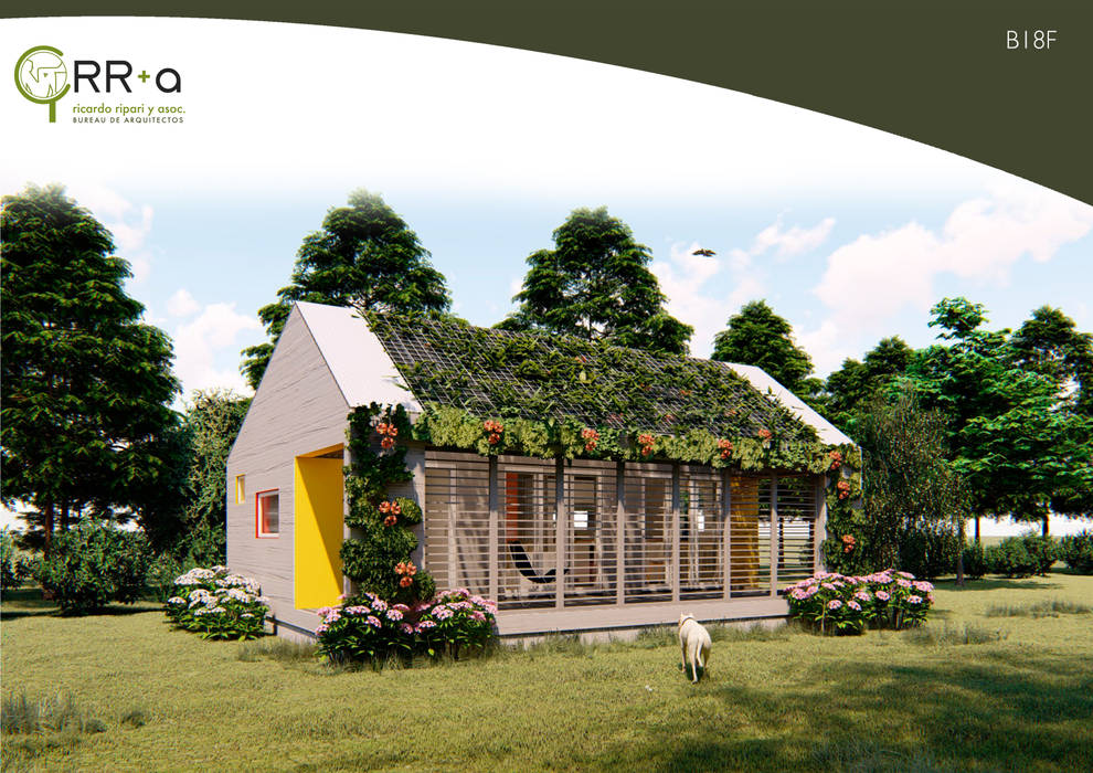 Casa B18F Sustentable -biocliamtica- Ecológica , Rr+a bureau de arquitectos - La Plata Rr+a bureau de arquitectos - La Plata Casas modernas: Ideas, imágenes y decoración