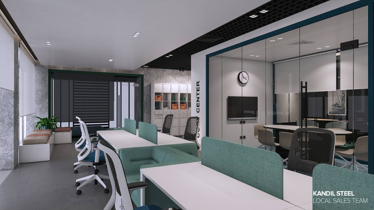 Local Sales Team ICONIC DESIGN STUDIO Modern Study Room and Home Office