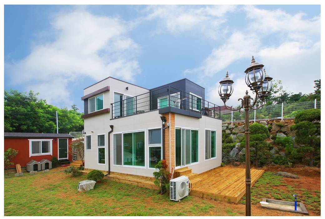 공기순환이 잘 되는 모듈러주택, 공간제작소(주) 공간제작소(주) Casas prefabricadas