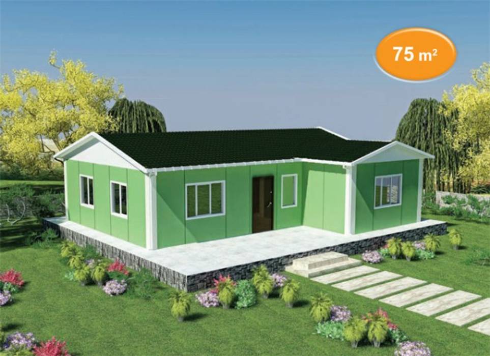 75 m2 Prefabrik Ev, EMİN PREFABRİK DOĞU EMİN PREFABRİK DOĞU Prefabrik ev