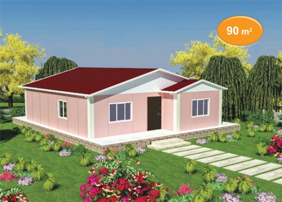 90 m2 Prefabrik Ev, EMİN PREFABRİK DOĞU EMİN PREFABRİK DOĞU บ้านสำเร็จรูป