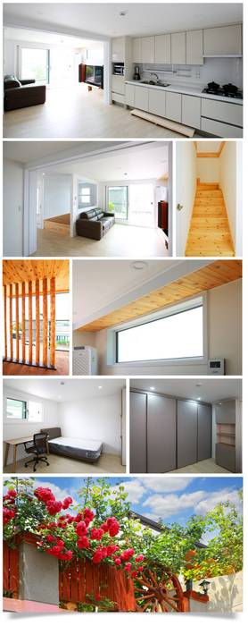 목조의 감각적인 디테일을 살린 전원주택, 공간제작소(주) 공간제작소(주) Modern living room Wood Wood effect