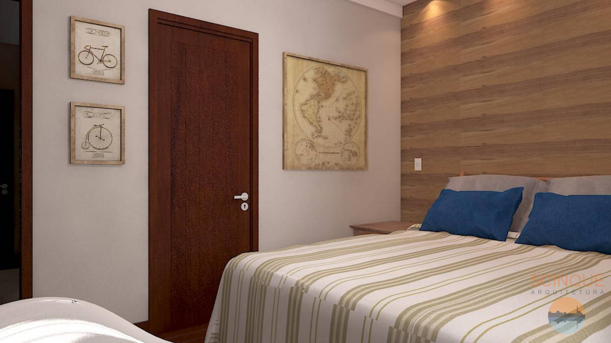 Decorar uma grande residência sem obras, 5CINQUE ARQUITETURA LTDA 5CINQUE ARQUITETURA LTDA Country style bedroom