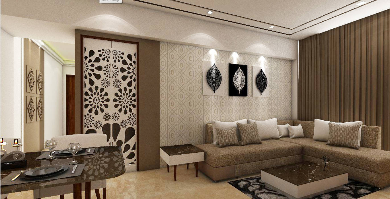 3bhk @ ALTA MONTE OMKAR , Midas Dezign Midas Dezign Living room