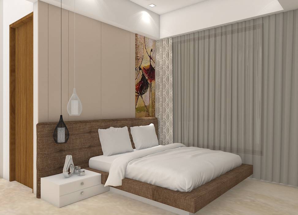 3bhk @ ALTA MONTE OMKAR , Midas Dezign Midas Dezign 臥室