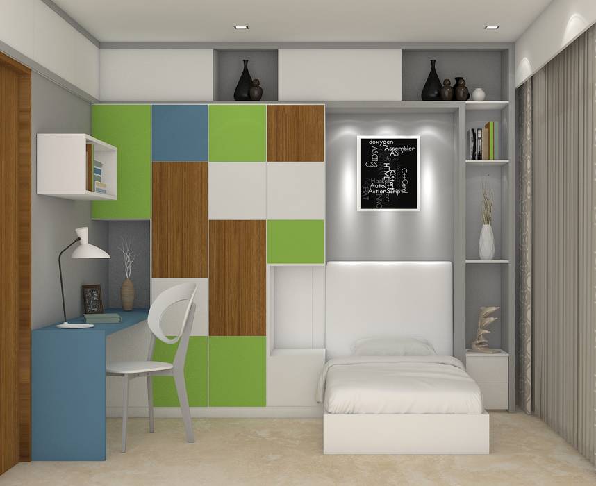 3bhk @ ALTA MONTE OMKAR , Midas Dezign Midas Dezign Modern style bedroom