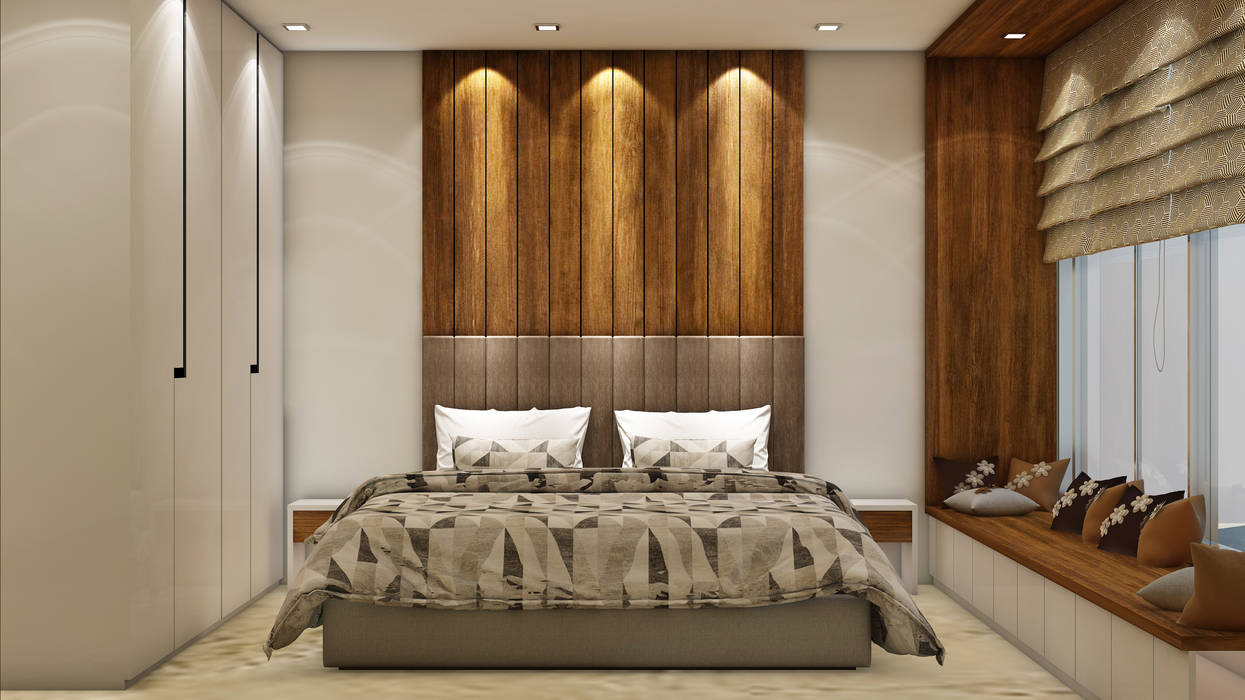 3BHK @ OBEROI ESQUIRE, Midas Dezign Midas Dezign Modern style bedroom