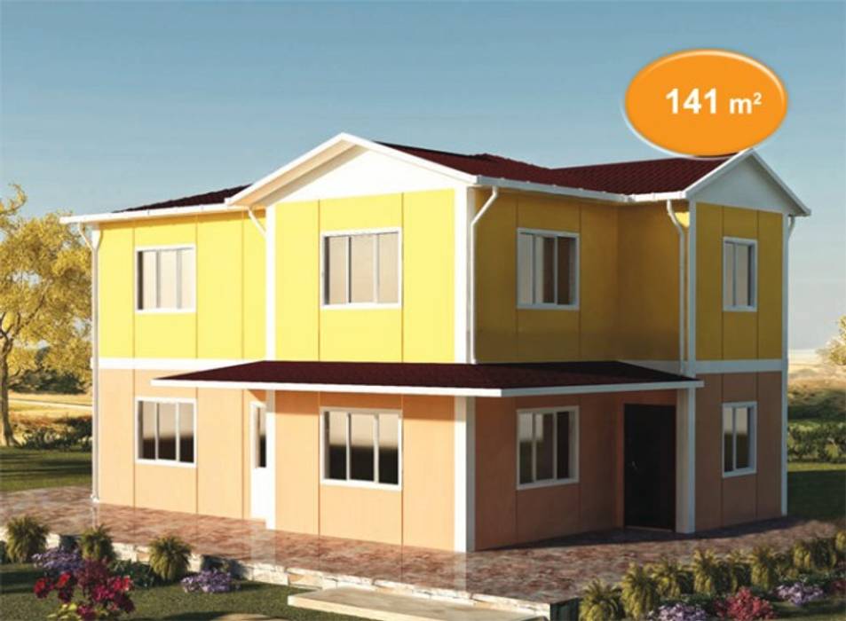 141 m2 Çift Katlı Prefabrik EV, EMİN PREFABRİK DOĞU EMİN PREFABRİK DOĞU Prefabricated home