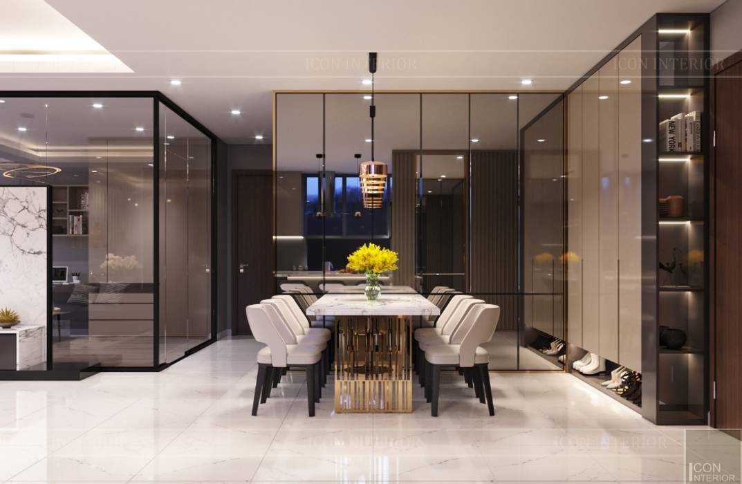 Phong cách Hiện đại (Modern style) trong thiết kế nội thất căn hộ Vinhomes, ICON INTERIOR ICON INTERIOR 餐廳