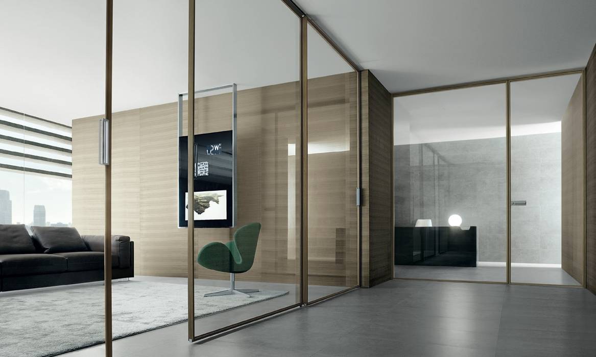 Rimadesio Spin luxe binnendeuren Italiaans design, Noctum Noctum ประตูกระจก