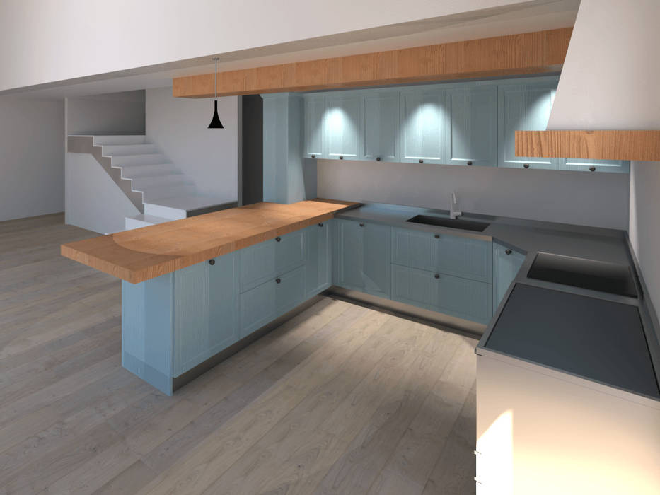 Progetto per una cucina in stile country a Borgo Valsugana, Trento, G&S INTERIOR DESIGN G&S INTERIOR DESIGN Cocinas integrales Madera Acabado en madera