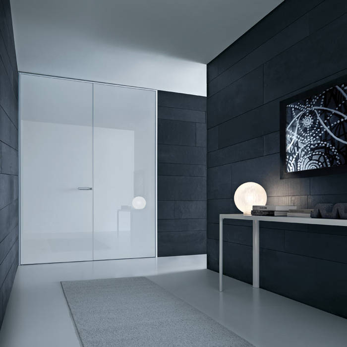 Rimadesio Link plus exclusieve Italiaanse glazen binnendeuren op maat, Noctum Noctum Glass doors