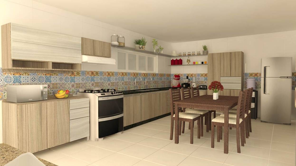 Projeto Residencial - Igarassu, Wendely Barbosa - Designer de Interiores Wendely Barbosa - Designer de Interiores Small kitchens