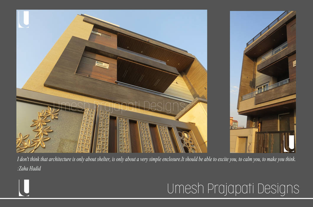 Residence Of Dr. Amit Khandelwal , umesh prajapati designs umesh prajapati designs บ้านสำเร็จรูป หิน