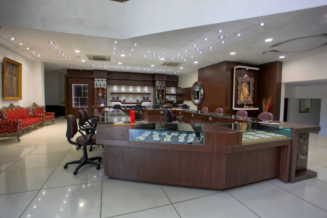 The Billa Zaveri (grand jewelry showroom), Inklets studio Inklets studio Spazi commerciali Spazi commerciali