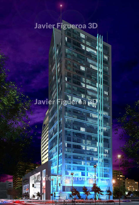 RENDERS EXTERIORES Y AÉREOS DE EDIFICIO EN SANTIAGO DE CHILE, Javier Figueroa 3D Javier Figueroa 3D Condominios