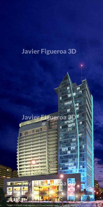 RENDERS EXTERIORES Y AÉREOS DE EDIFICIO EN SANTIAGO DE CHILE, Javier Figueroa 3D Javier Figueroa 3D Terrace house