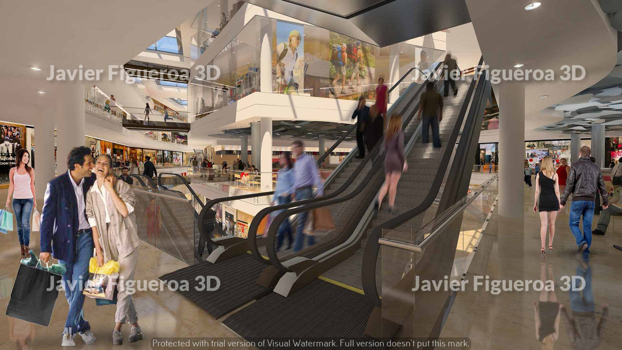 RENDERS EXTERIORES PARA CIUDAD EMPRESARIAL EN BOLIVIA , Javier Figueroa 3D Javier Figueroa 3D Espacios comerciales Shoppings y centros comerciales